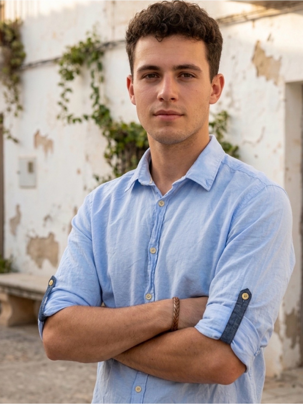 Zara Light Blue Casual Button-Down Shirt